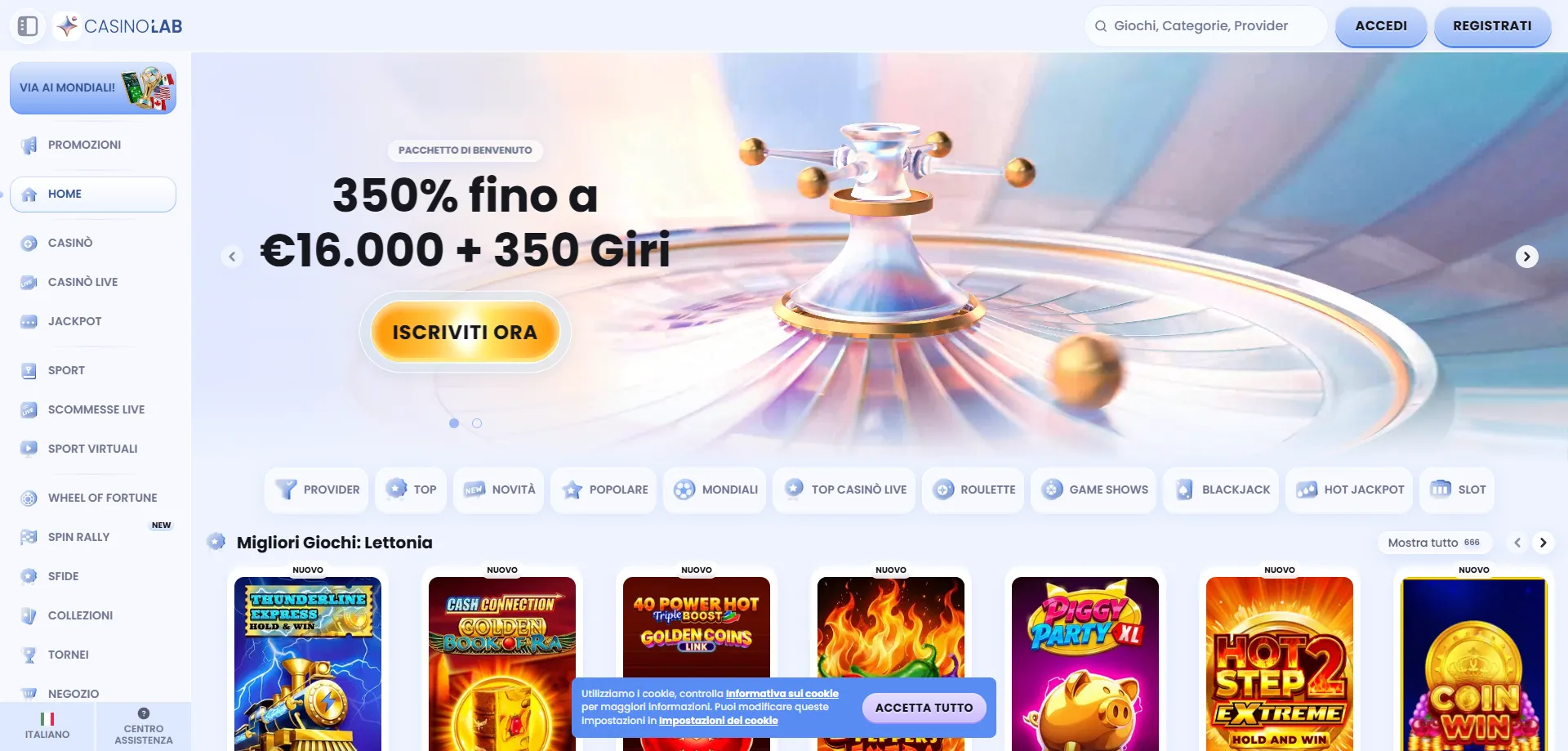 Assistenza clienti Casinolab Casino Italia — supporto 24 ore su 24