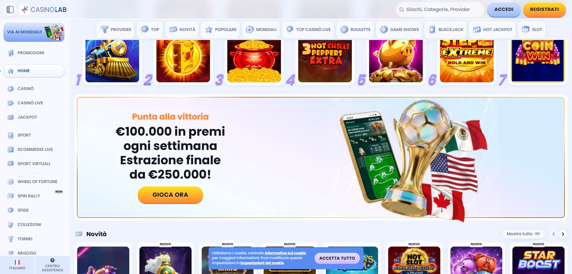 App mobile di Casinolab Casino — gioca su smartphone e tablet